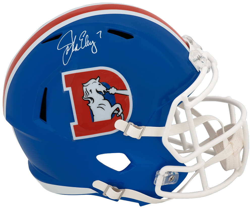 John Elway Signed Denver Broncos FLASH Riddell Full Size ProLine Authe