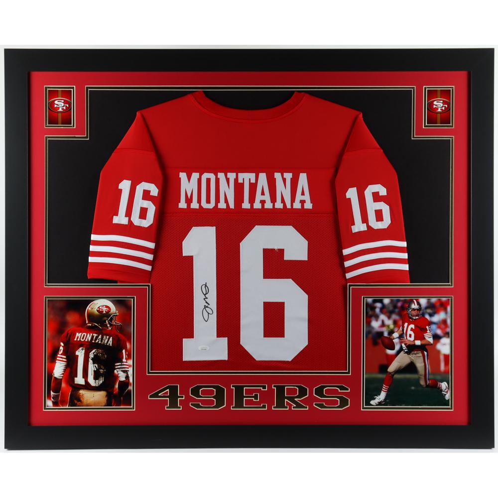 Authenticated autographed NFL football jersey displayed for collectors.
