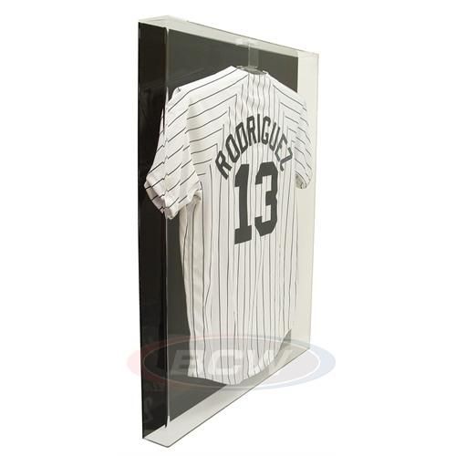 BCW Deluxe Acrylic Large Jersey Display Case with Black Back - Wall Mount Sports Memorabilia Holder