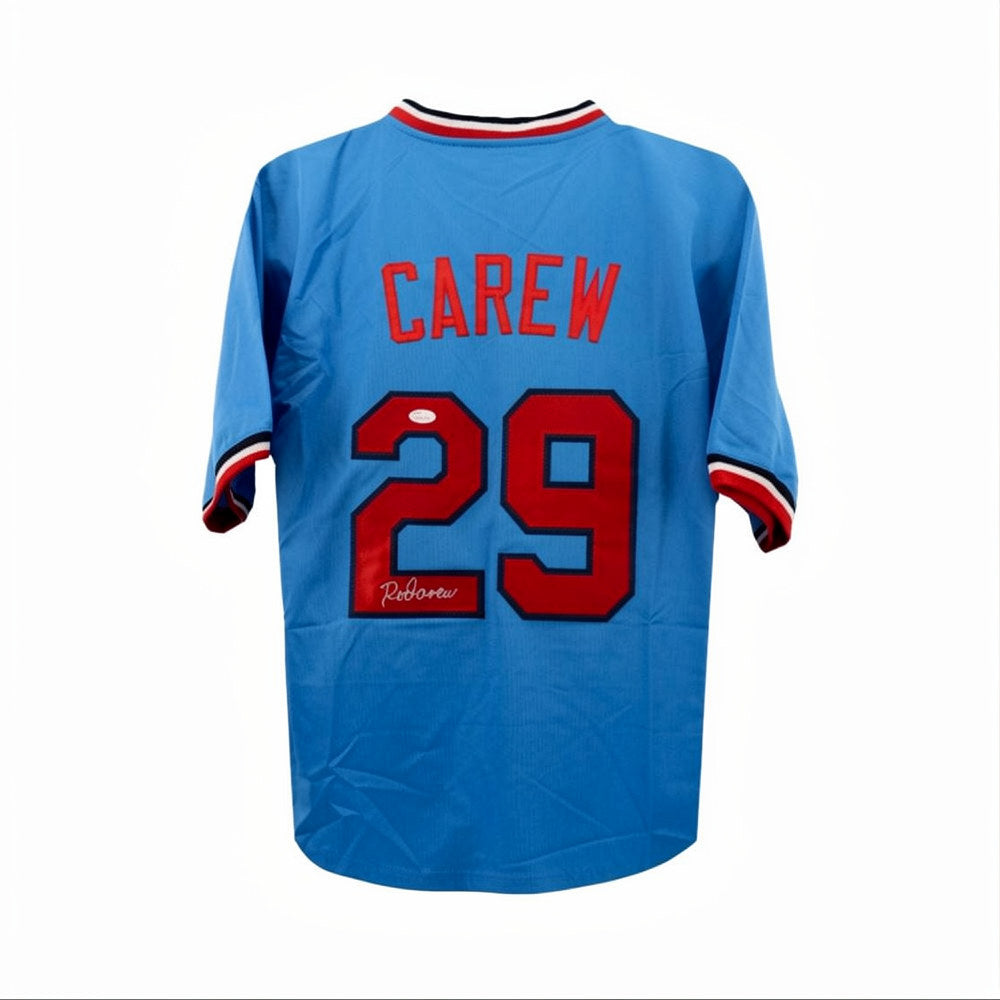 Minnesota Twins Rod Carew Autographed Custom Blue Baseball Jersey - JSA COA