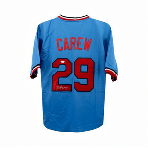 Minnesota Twins Rod Carew Autographed Custom Blue Baseball Jersey - JSA COA