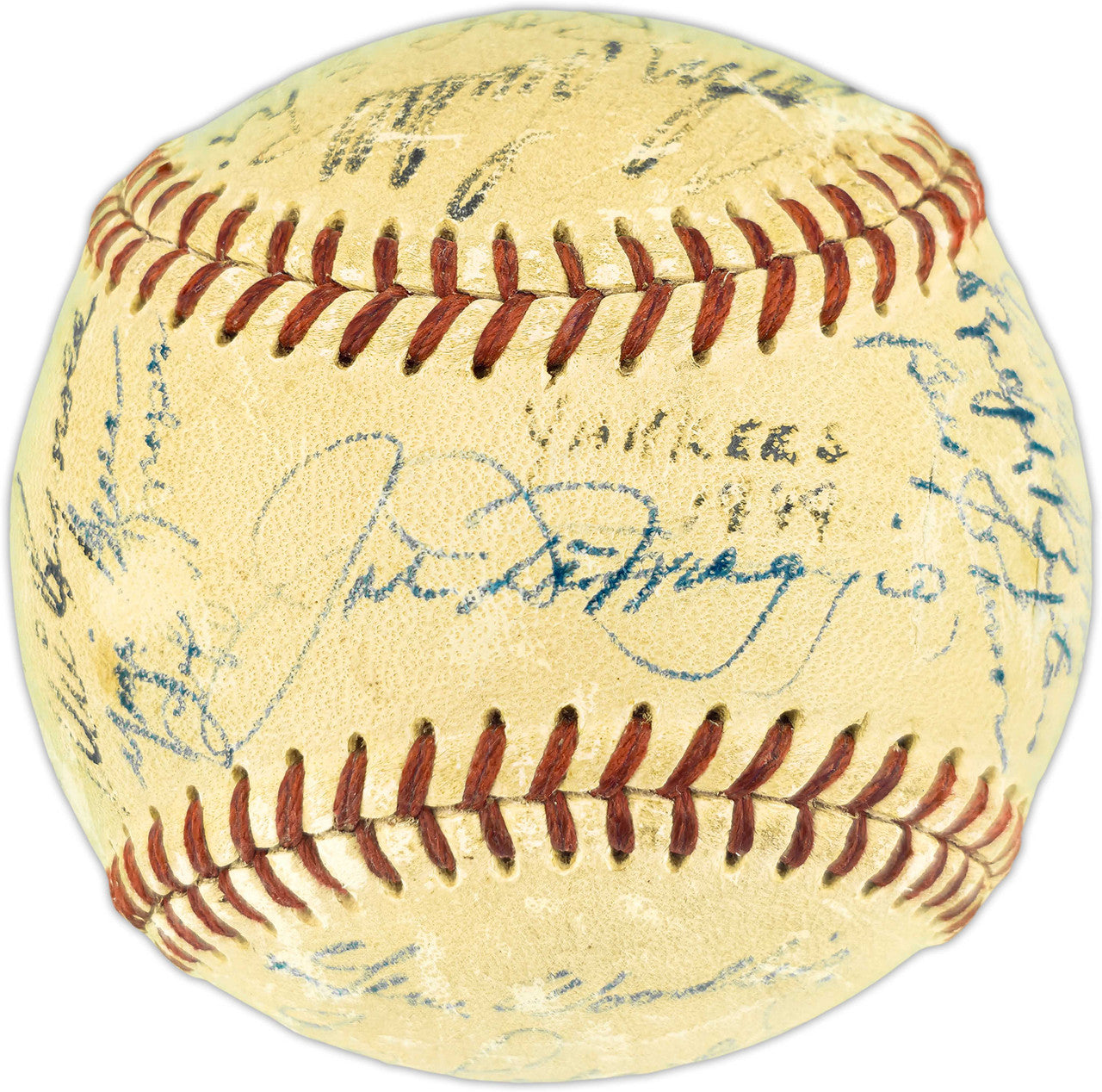 1949 World Series Champions New York Yankees Autographed Official Reach Official AL Baseball With 27 Signatures Including Joe DiMaggio PSA/DNA #B54767