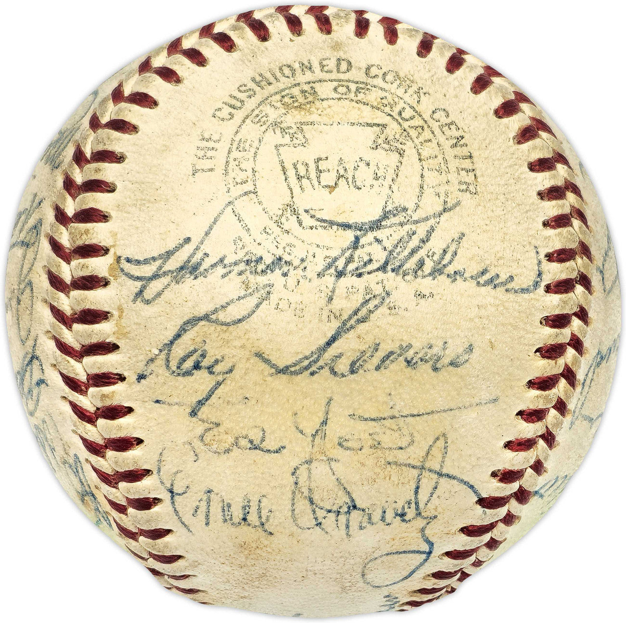 1955 Washington Senators Team Signed Autographed Official Harridge AL Baseball With 27 Signatures Including Harmon Killebrew (Rookie) Beckett BAS #AD43530