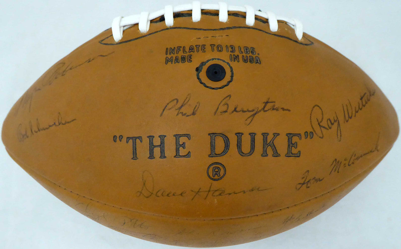 1968 Green Bay Packers Team Autographed Football With 48 Signatures Including Bart Starr PSA/DNA #AI02203