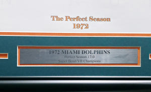 1972 Miami Dolphins Perfect Season 40-Signed Lithograph Framed Display | Fanatics