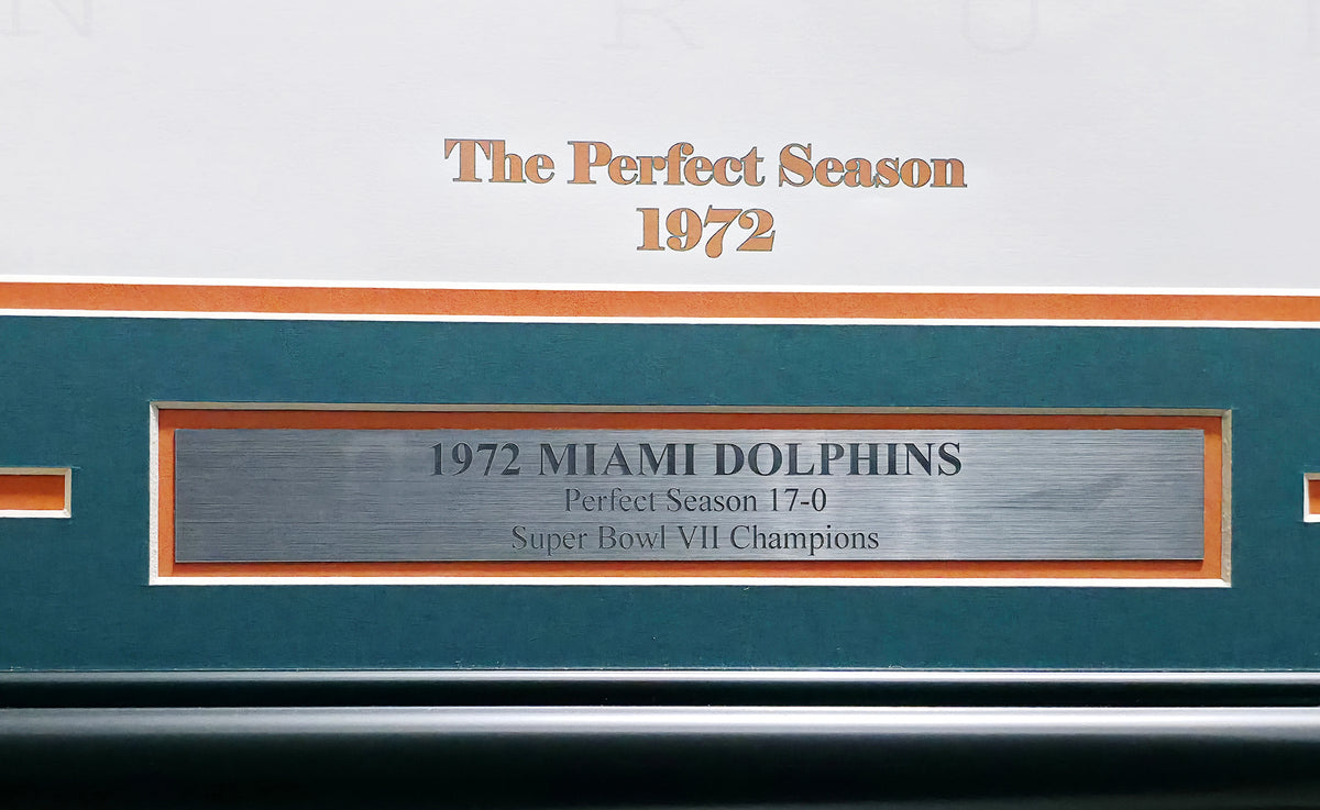 1972 Miami Dolphins Perfect Season 40-Signed Lithograph Framed Display | Fanatics