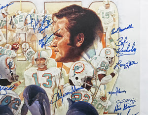 1972 Miami Dolphins Perfect Season 40-Signed Lithograph Framed Display | Fanatics