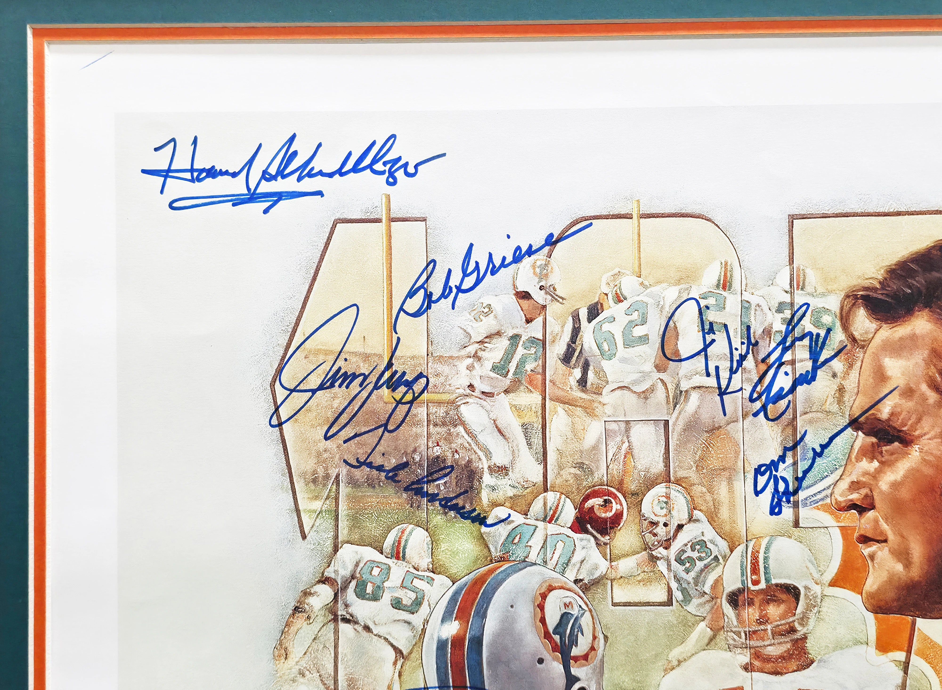 1972 Miami Dolphins Perfect Season 40-Signed Lithograph Framed Display | Fanatics
