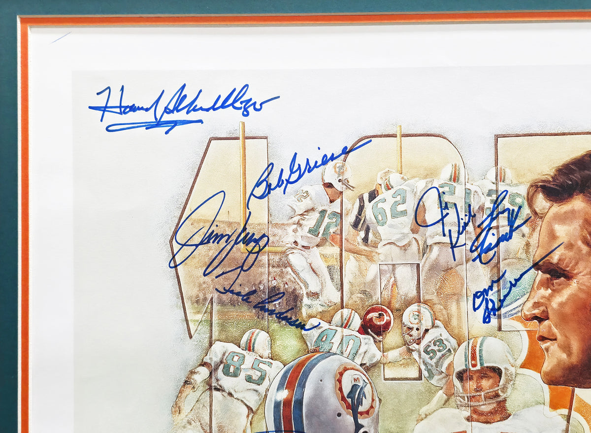 1972 Miami Dolphins Perfect Season 40-Signed Lithograph Framed Display | Fanatics