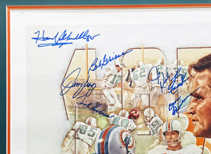 1972 Miami Dolphins Perfect Season 40-Signed Lithograph Framed Display | Fanatics