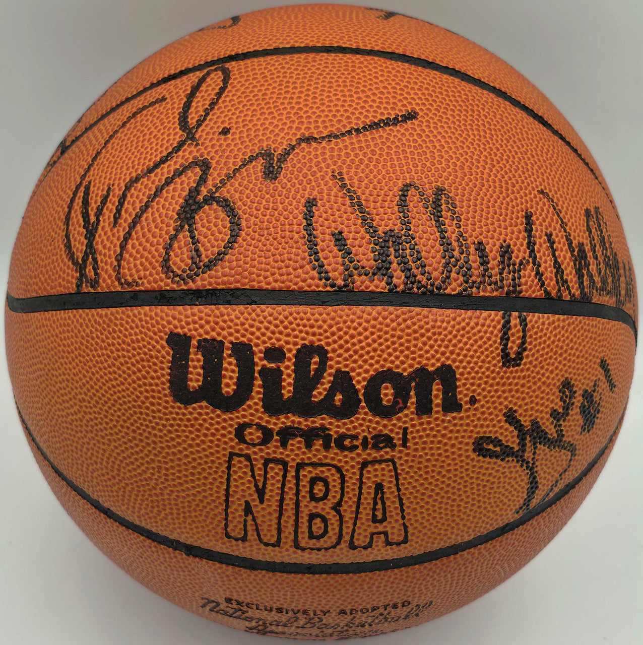 1977-78 Seattle Supersonics Team Autographed Wilson Official NBA Leather Game Ball Basketball With 11 Signatures Including Fred "Downtown" Brown Beckett BAS #AE31355