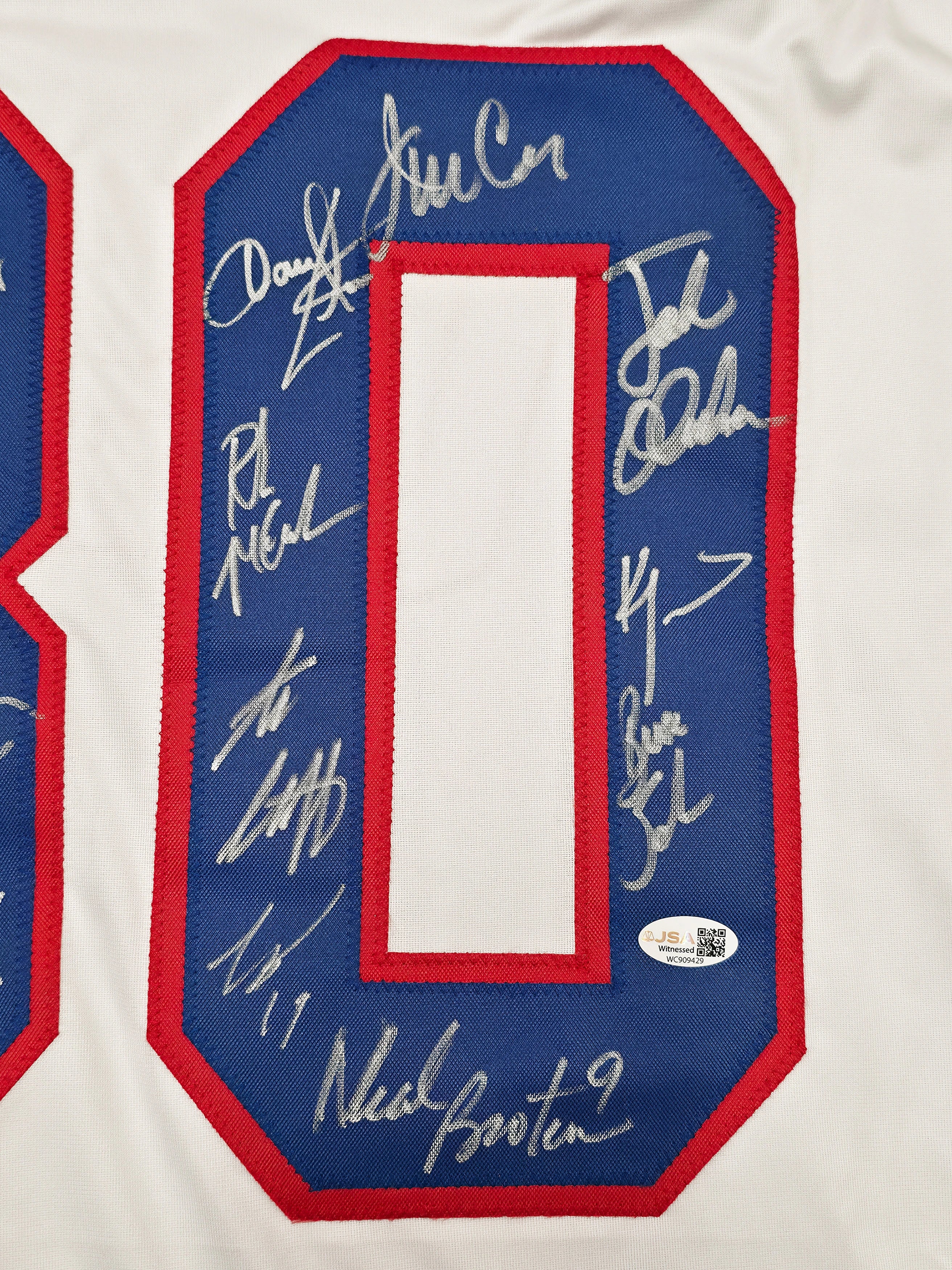 1980 Team USA Miracle on Ice Autographed White Jersey 17 Signatures Inscribed | JSA Witness