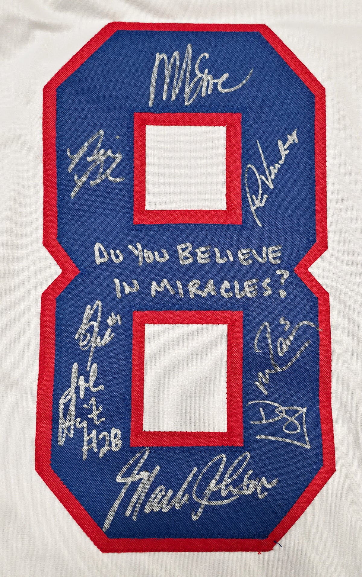 1980 Team USA Miracle on Ice Autographed White Jersey 17 Signatures Inscribed | JSA Witness