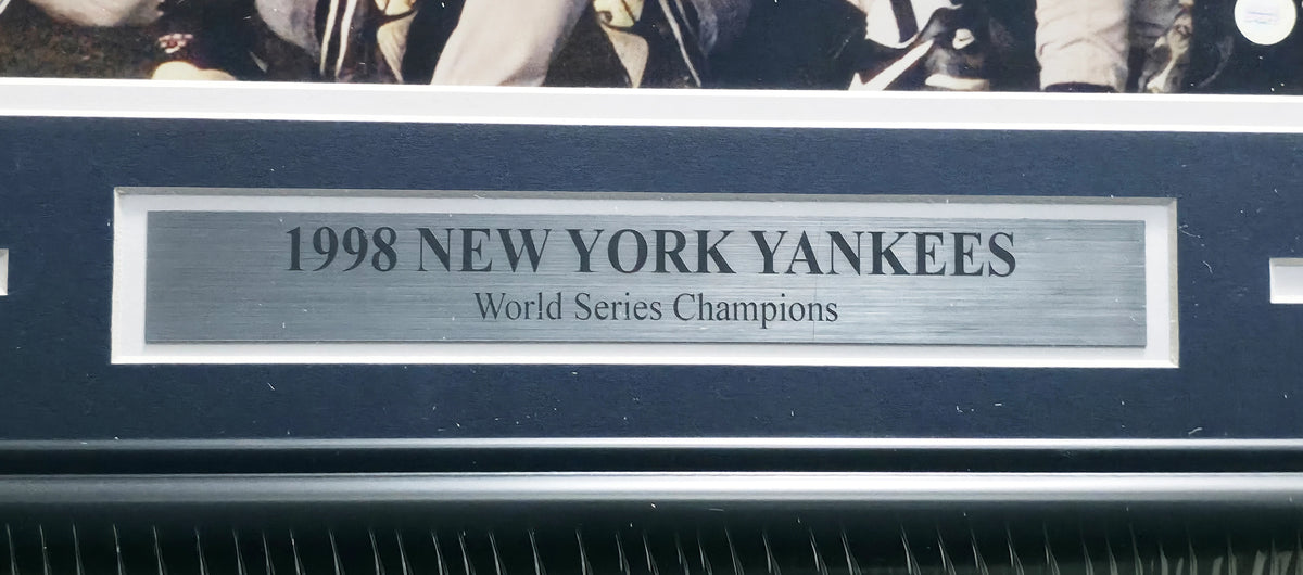 1998 NY Yankees World Champions Signed Framed 16x20 Photo (20 Signers Jeter Rivera) | BAS #AG020328