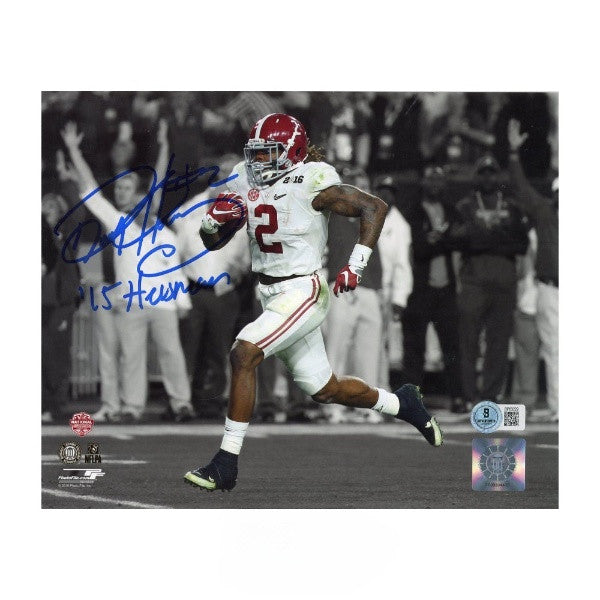 Derrick Henry 15 Heisman Autographed Alabama 8x10 Football Photo - BAS (Blue Ink)