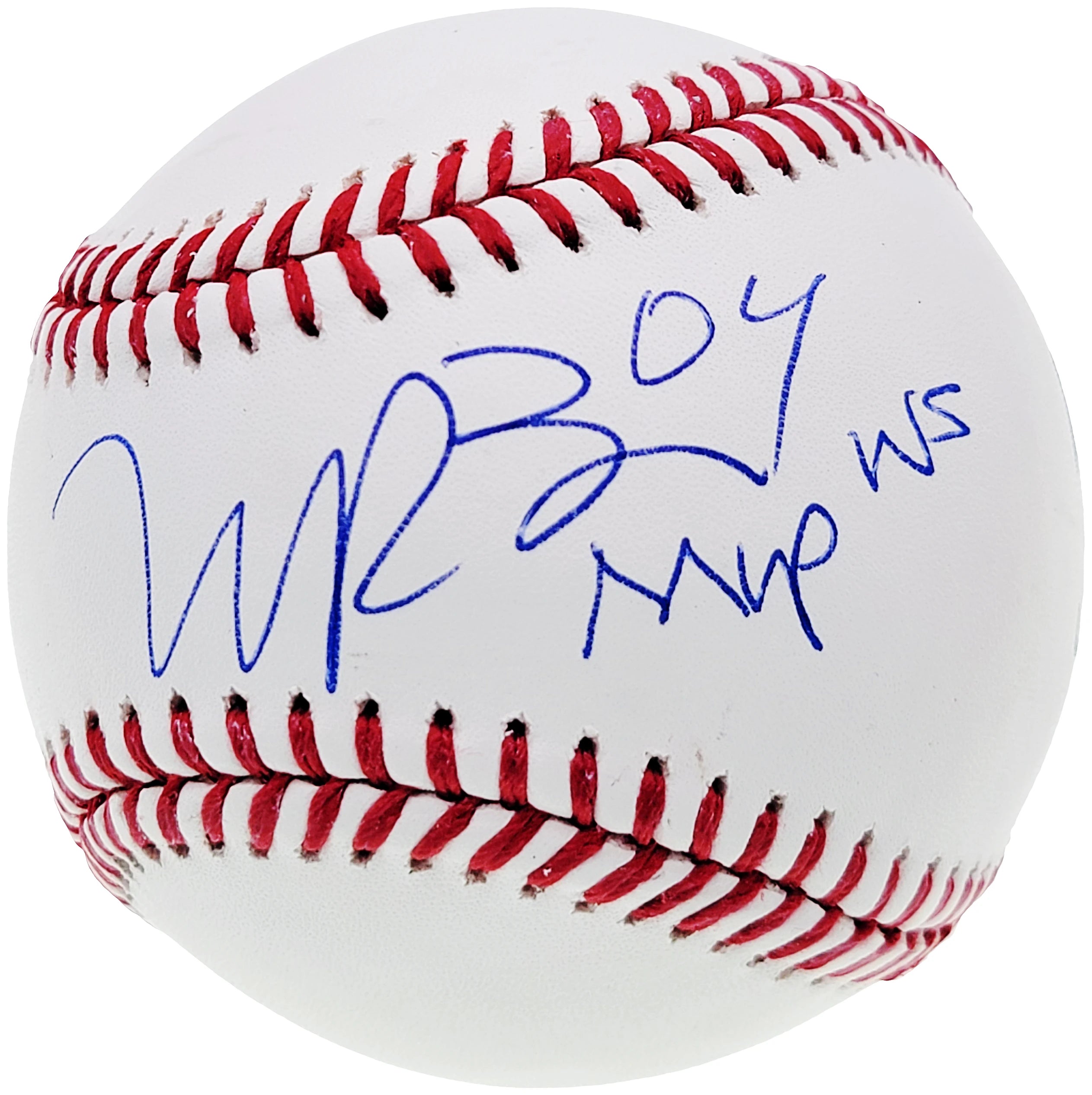 Manny Ramirez Autographed Official MLB Baseball Boston Red Sox "04 MVP WS" Beckett BAS QR