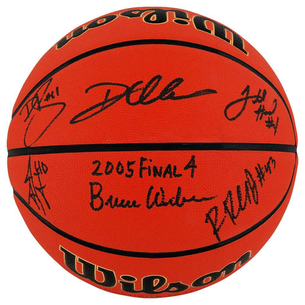 2005 Illinois Fighting Illini Team Signed Wilson NCAA Indoor/Outdoor Basketball w/6-Signatures - Schwartz Authenticated