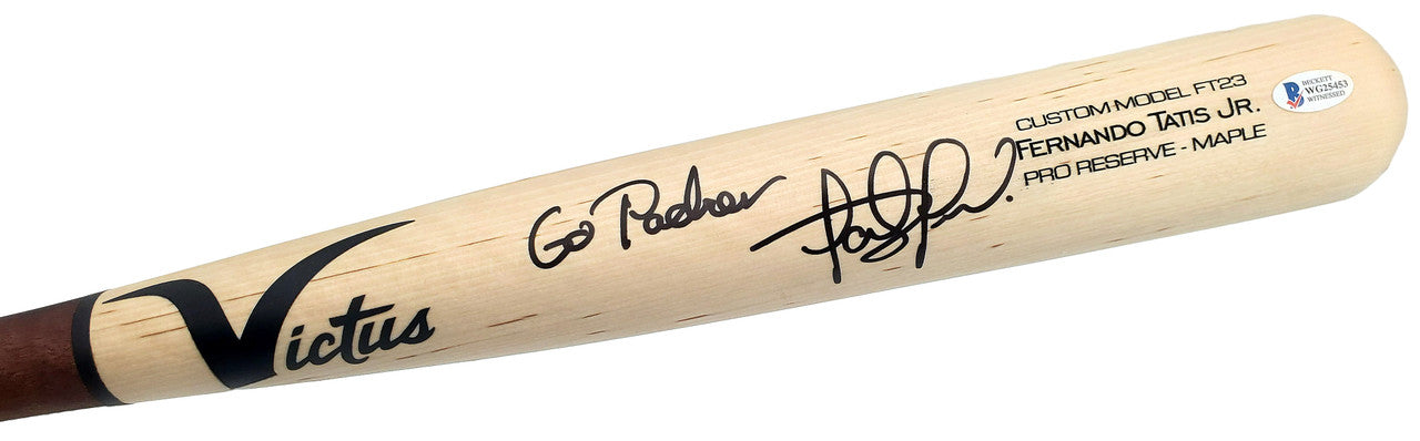Fernando Tatis Jr. Autographed Blonde Victus Game Model Bat “Go Padres” – Beckett BAS Witnessed