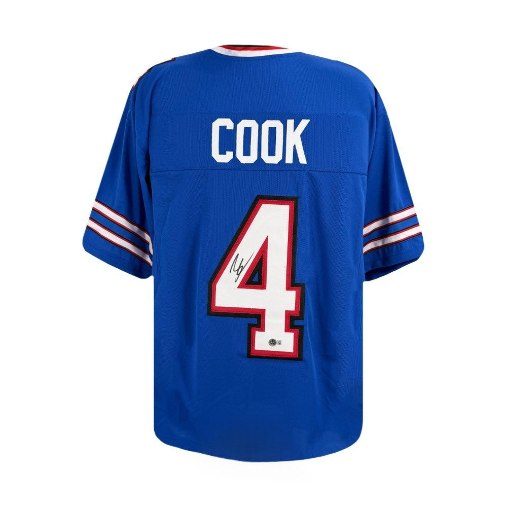 James Cook Signed Bills Custom Blue Football Jersey - BAS
