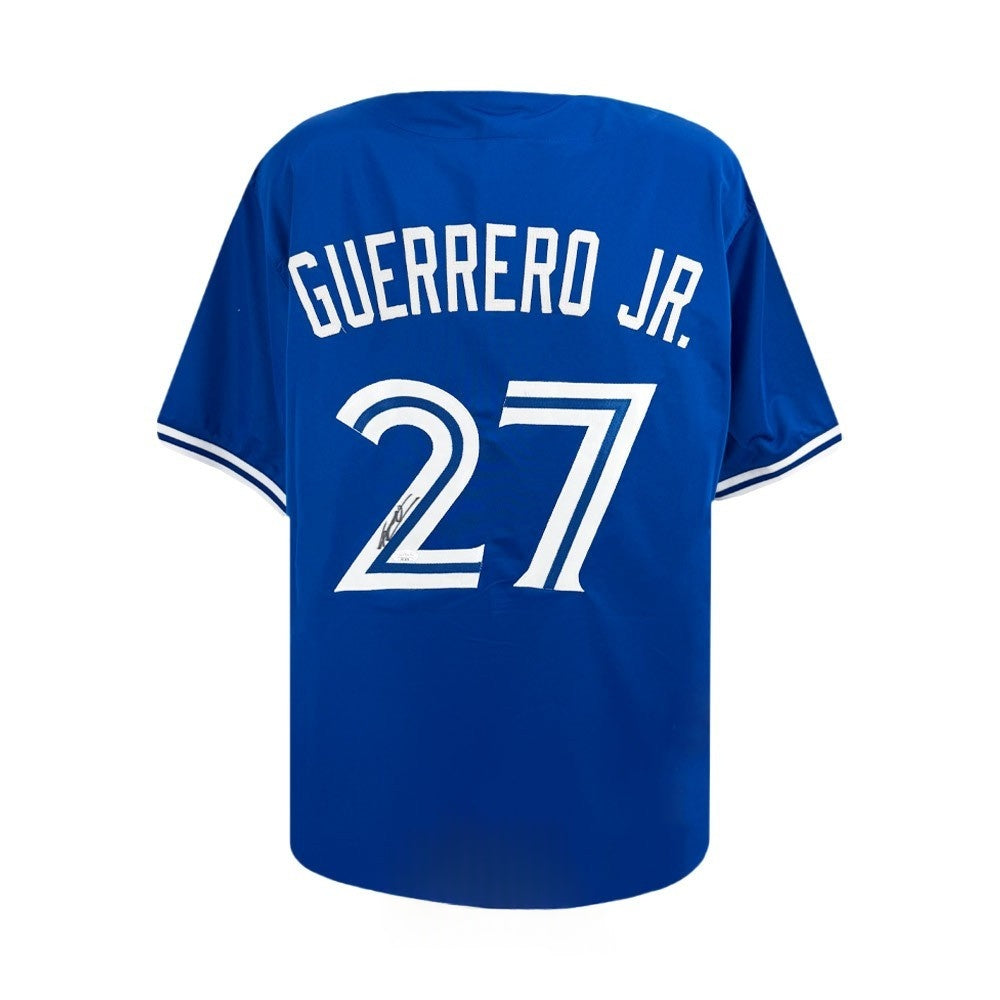 Vladimir Guerrero Jr. Signed Blue Jays Dark Blue Custom Jersey JSA Auth