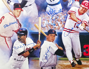 3000 Hit Club 13-Signed Lithograph Framed Display (Mays & Aaron) | Beckett BAS