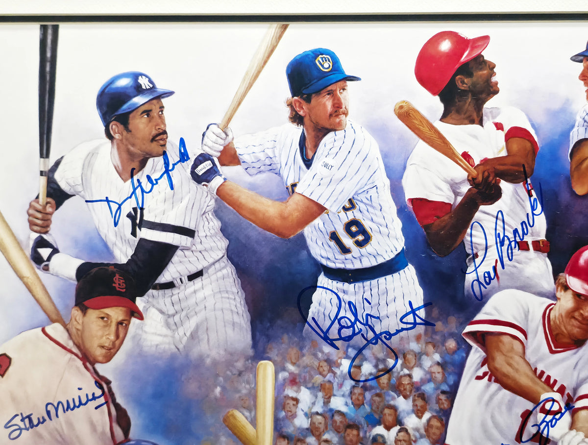 3000 Hit Club 13-Signed Lithograph Framed Display (Mays & Aaron) | Beckett BAS
