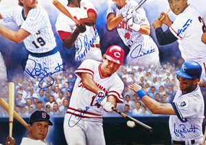 3000 Hit Club 13-Signed Lithograph Framed Display (Mays & Aaron) | Beckett BAS