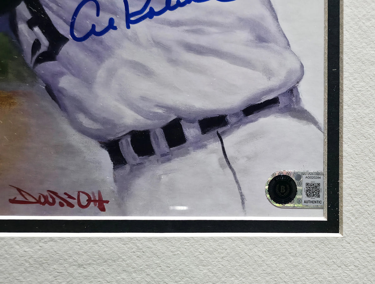 3000 Hit Club 13-Signed Lithograph Framed Display (Mays & Aaron) | Beckett BAS