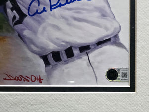 3000 Hit Club 13-Signed Lithograph Framed Display (Mays & Aaron) | Beckett BAS