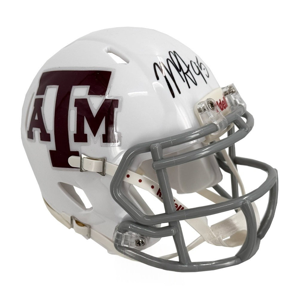 Myles Garrett Signed Texas A&M White Speed Mini Helmet Beckett Authenticated