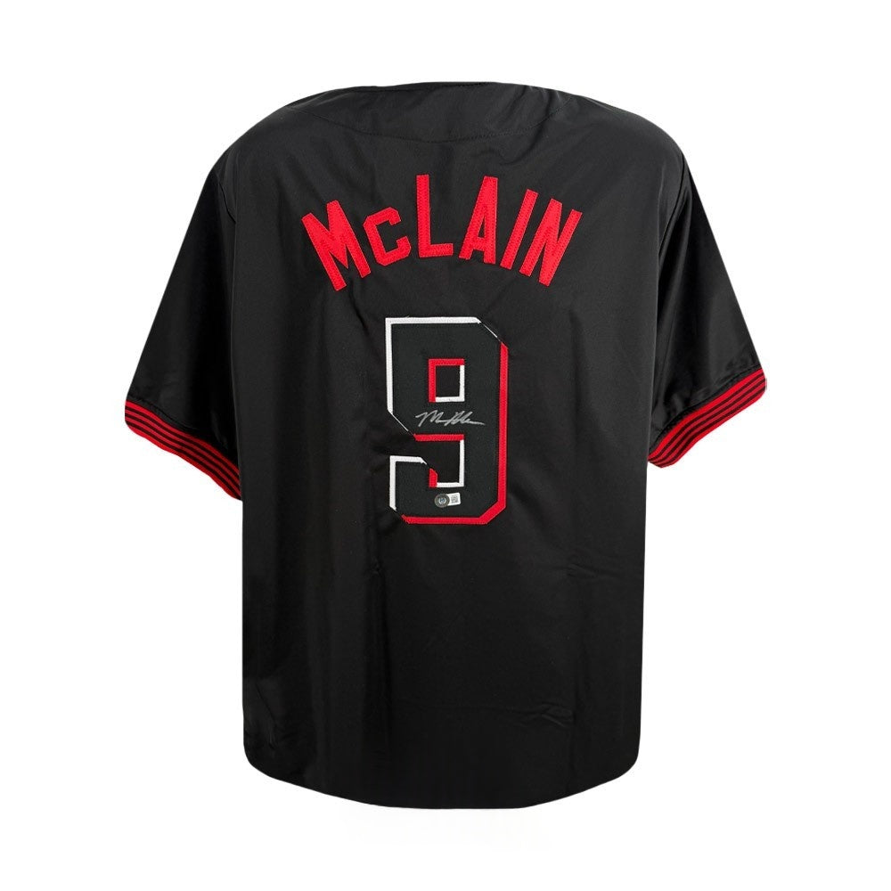 Matt McLain Autographed Cincinnati Reds Custom Black Baseball Jersey BAS Authenticated