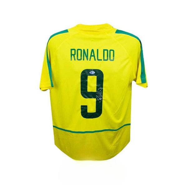 Ronaldo Luis Nazario Autographed Brazil Soccer Jersey - BAS COA