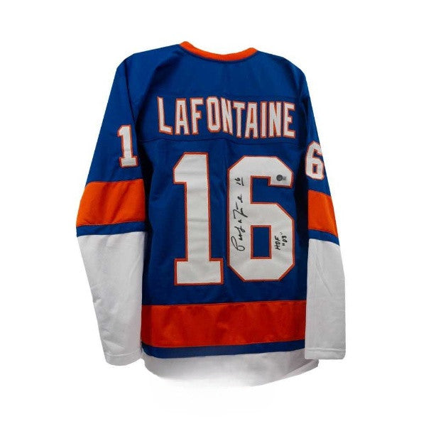 Pat LaFontaine Signed New York Islanders Custom Jersey - Beckett Authentication Services