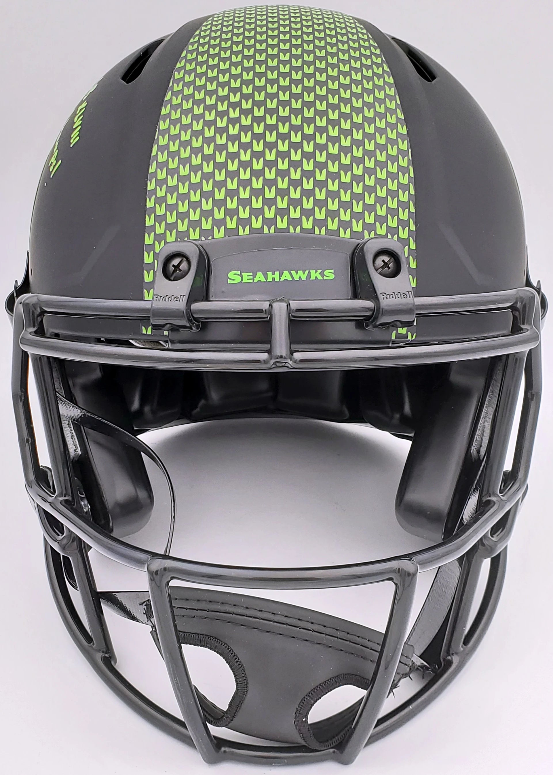 Kam Chancellor Autographed Seahawks Eclipse Black Full Size Authentic Speed Helmet “SB Champs” – MCS Holo