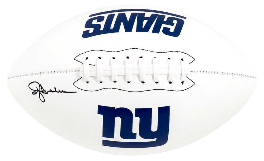 Ottis Anderson Autographed New York Giants Franklin White Panel Logo Football - Schwartz Authenticated