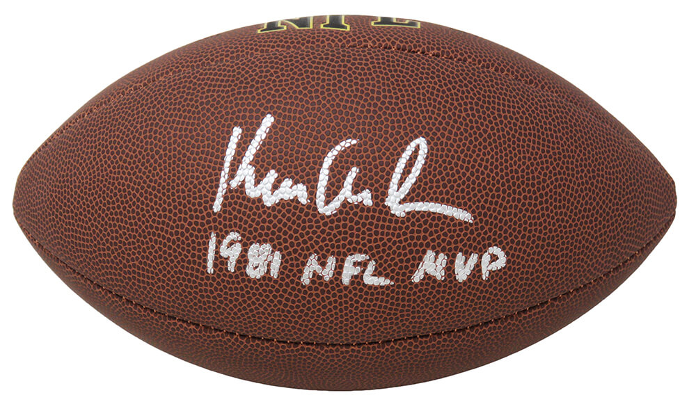 Ken Anderson Signed Wilson Super Grip NFL Football "1981 NFL MVP" Schwartz Authenticated