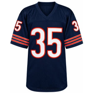 Neal Anderson Autographed Chicago Bears Navy Custom Football Jersey (Size XL) - Beckett Authenticated