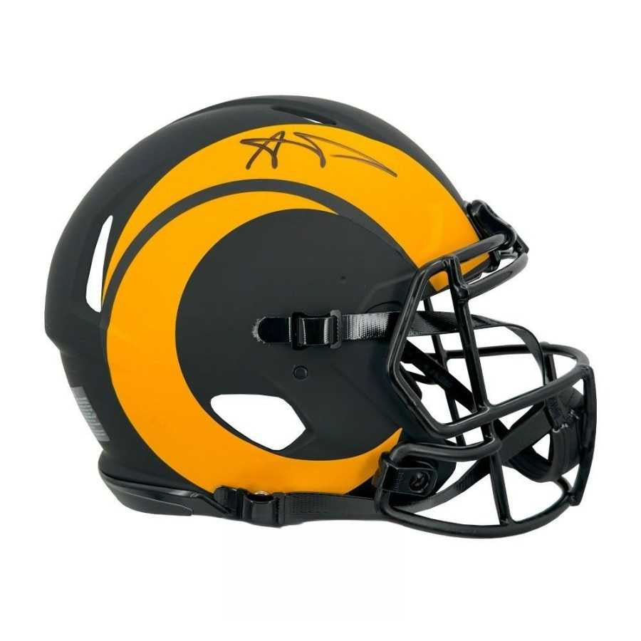 Aaron Donald Autographed Los Angeles Rams Eclipse Authentic Full Size Helmet - BAS