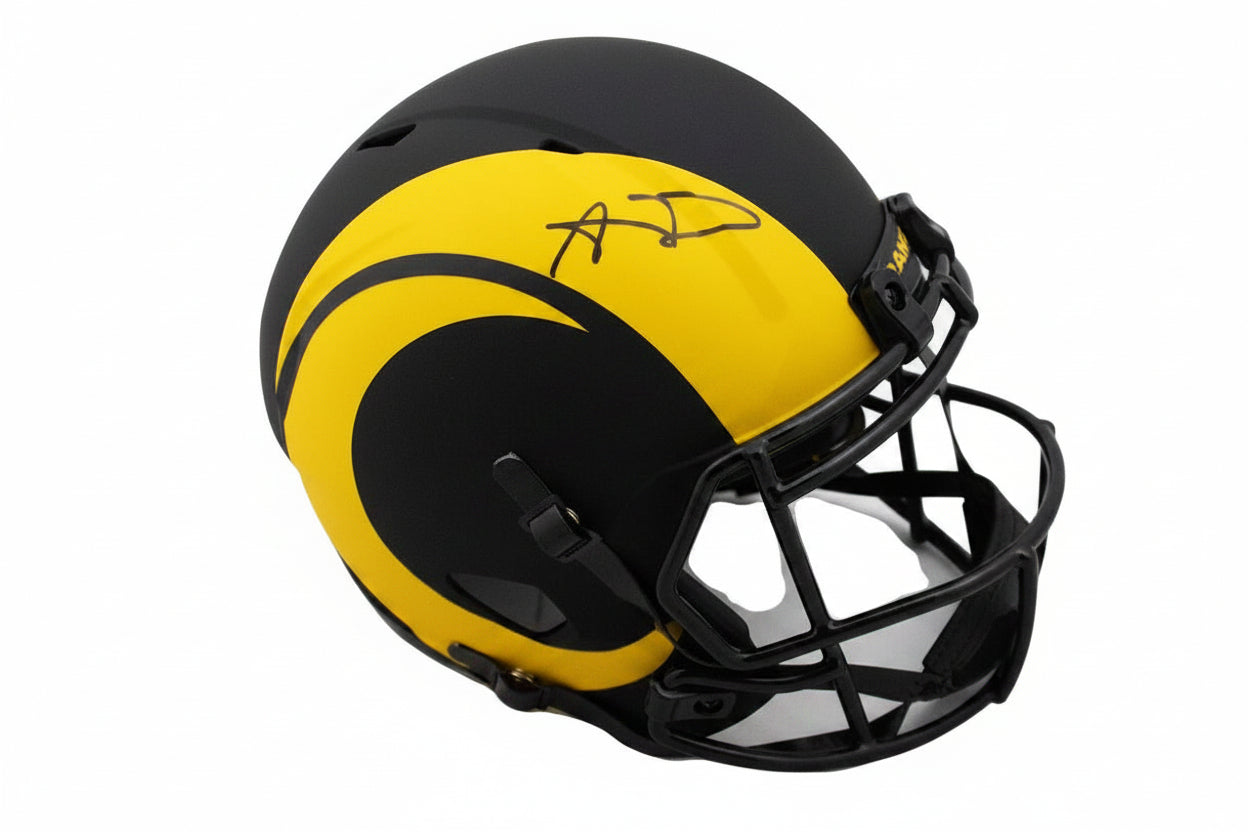 Los Angeles Rams Aaron Donald Autographed Riddell Full-Size Speed Replica Eclipse Helmet - JSA Witnessed COA