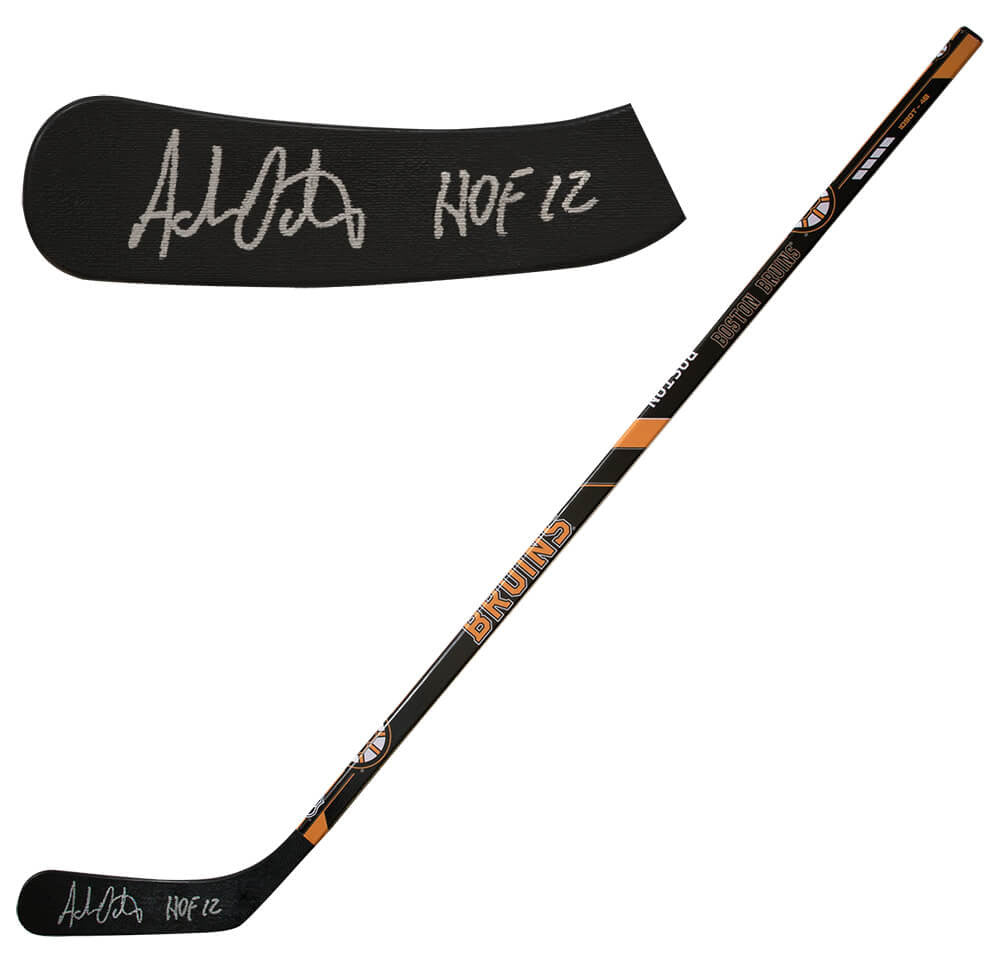 Adam Oates Signed Boston Bruins Franklin 48-Inch Full Size Hockey Stick w/HOF'12 - Schwartz Authenticated
