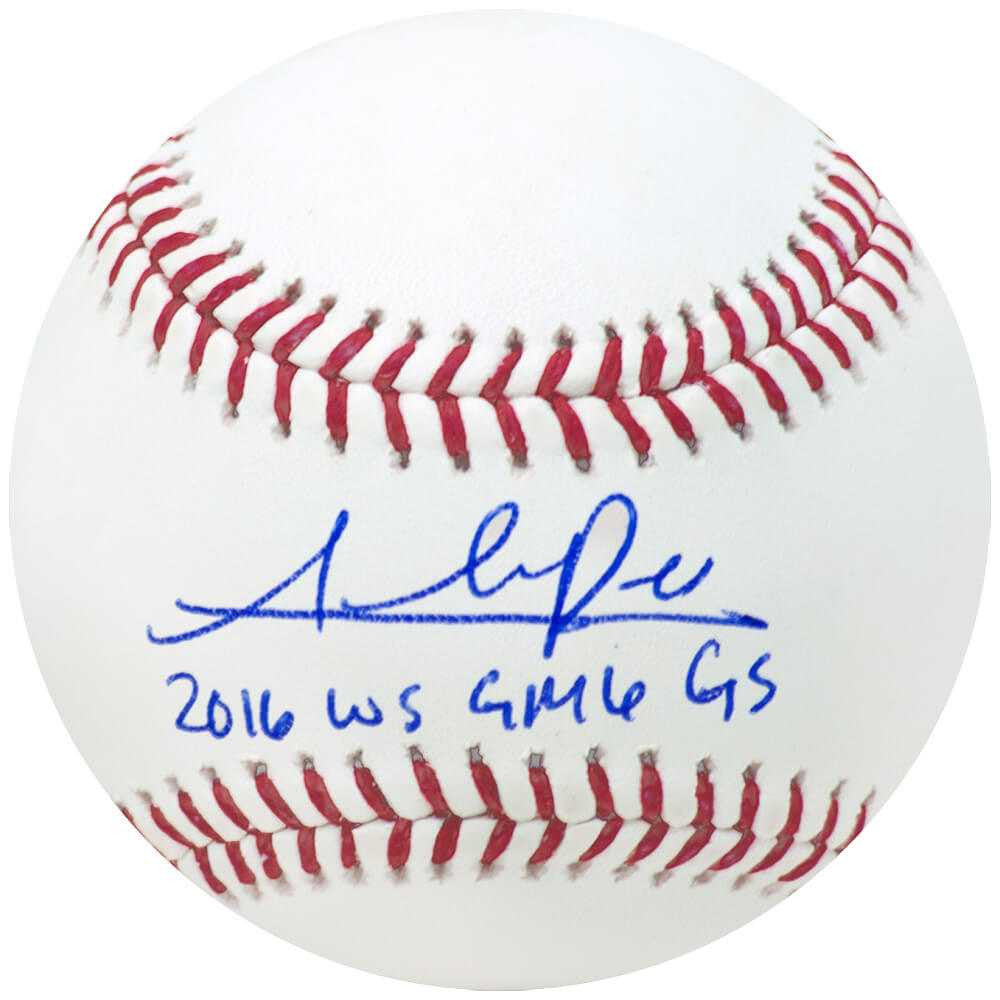 Addison Russell Signed Rawlings Official MLB Baseball w/WS Gm 6 GS - Schwartz Authenticated