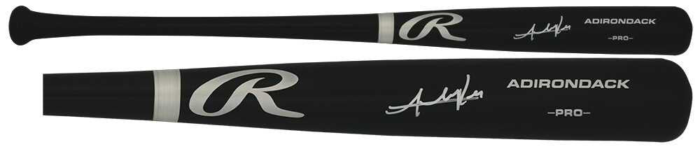 Addison Russell Signed Rawlings Pro Black Baseball Bat - Schwartz Authenticated