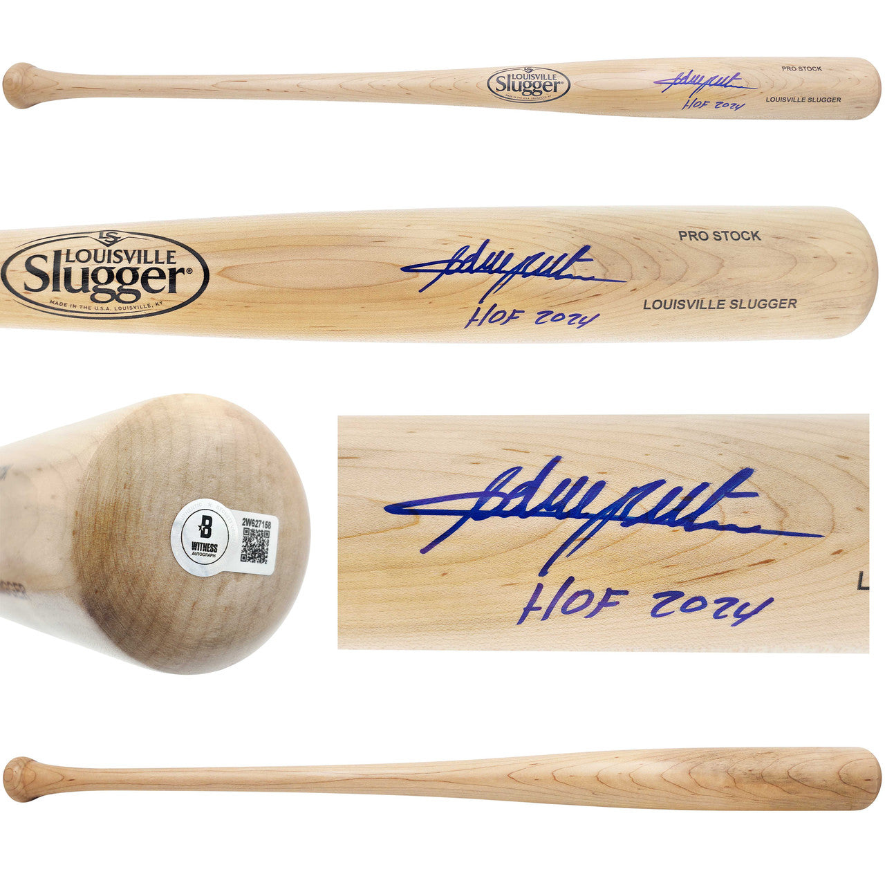 Adrian Beltre Autographed Blonde Louisville Slugger Pro Stock Baseball Bat Texas Rangers "HOF 2024" Beckett BAS Witness