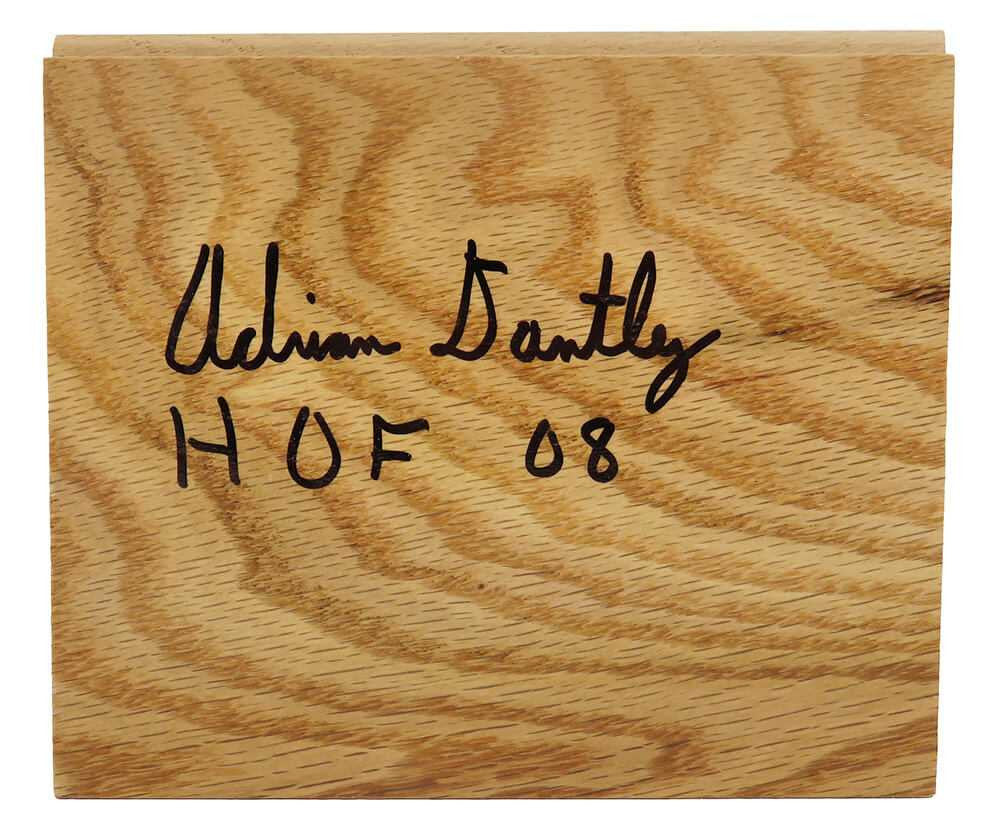 Adrian Dantley Signed 5x6 Floor Piece w/HOF'08 - Schwartz Authentic