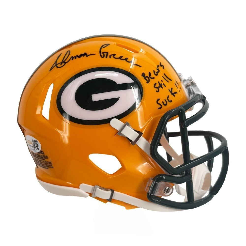 Ahman Green “Bears Still Suck” Signed Green Bay Packers Riddell Speed Mini Helmet – JSA Certified