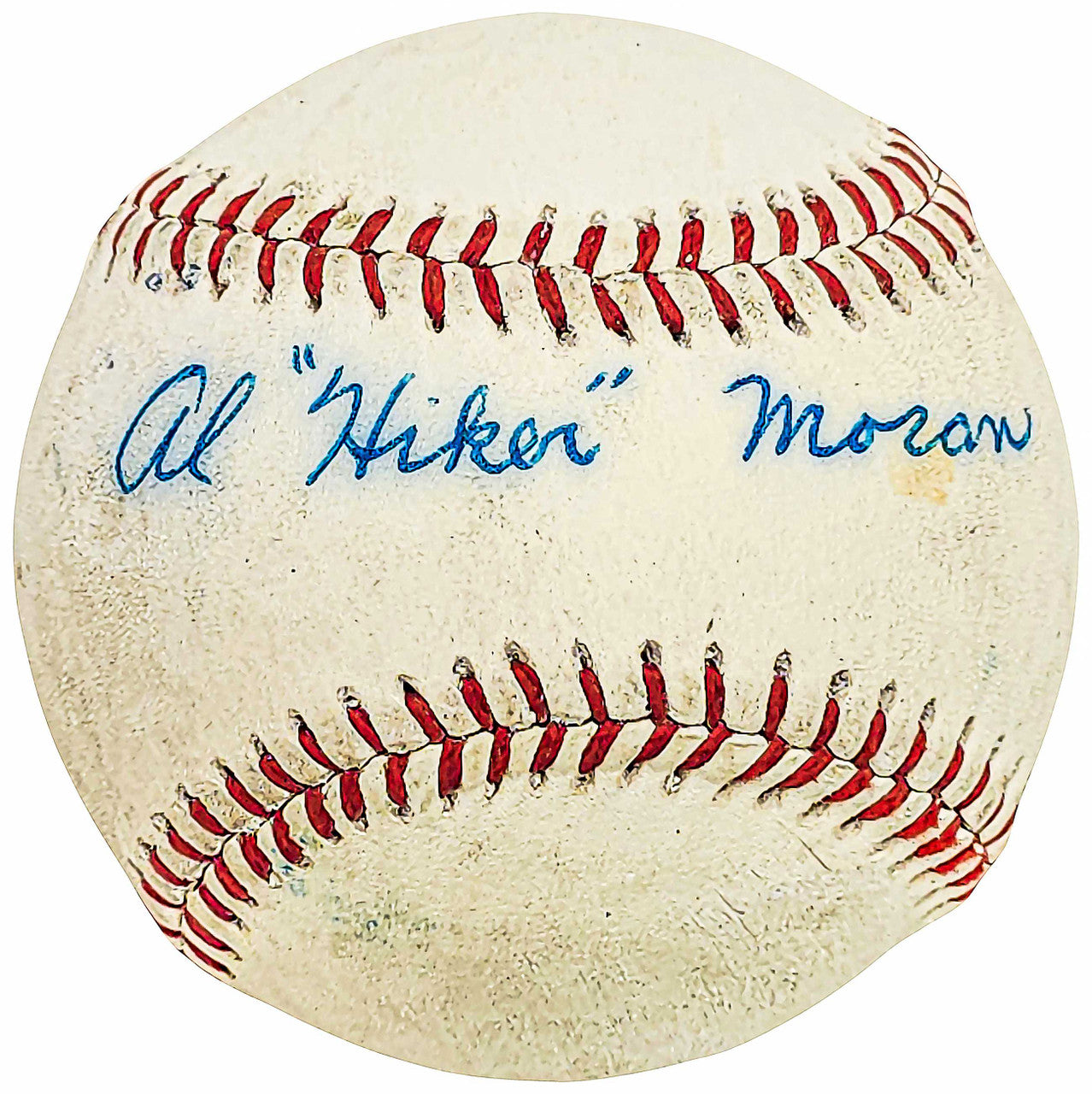 Al "Hiker" Moran Autographed Official Wilson Baseball New York Mets Vintage Signature Beckett BAS QR #BH039007