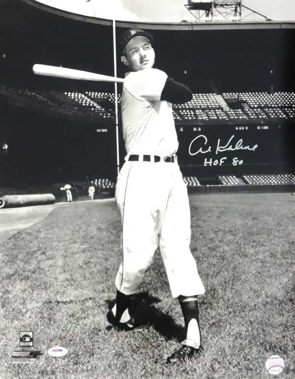 Al Kaline Autographed 16x20 Photo Detroit Tigers "HOF 80" PSA/DNA Stock #79714