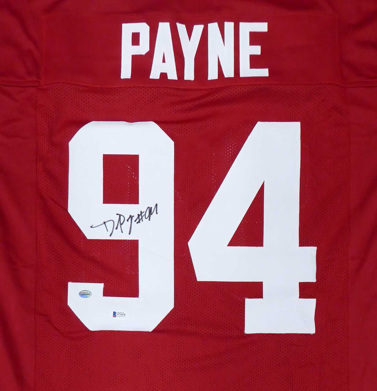Alabama Crimson Tide Daron Payne Autographed Red Jersey Beckett BAS