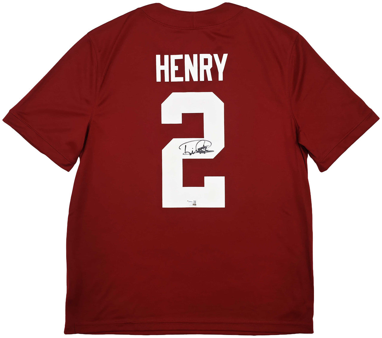 Alabama Crimson Tide Derrick Henry Autographed Red Nike Jersey Size L Fanatics Holo