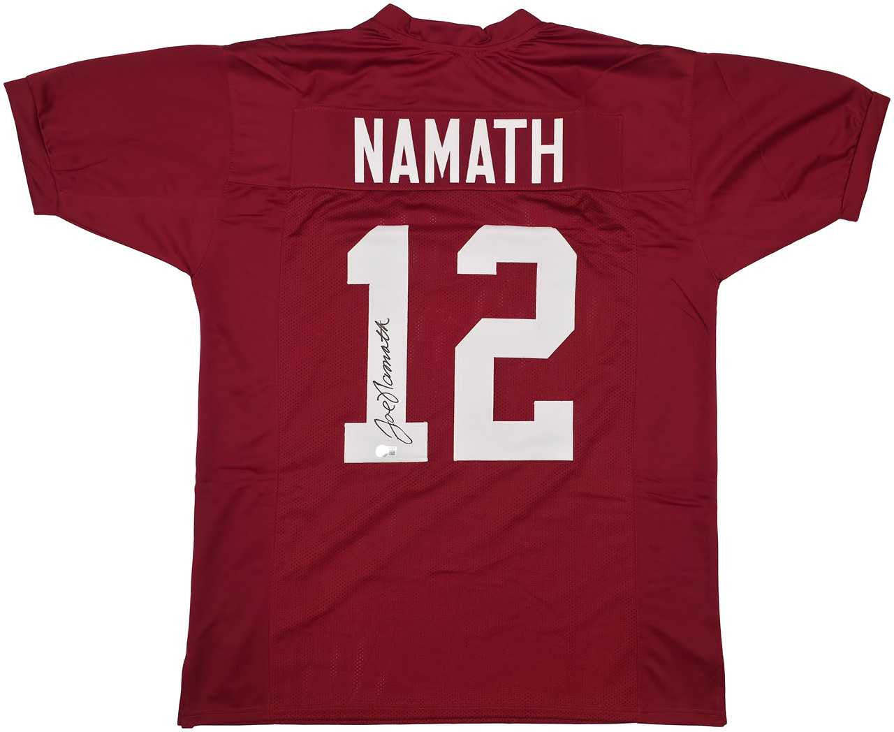 Joe Namath Autographed Alabama Crimson Tide Maroon Jersey – Beckett BAS Witness
